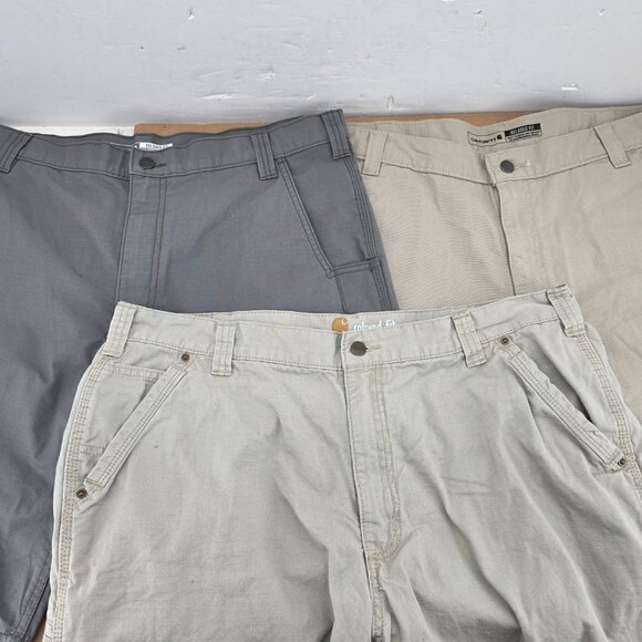Carhartt Mens Rugged Flex Canvas Work Shorts Size 40 Relaxed Fit  Gray Khaki 3of - Picture 12 of 16